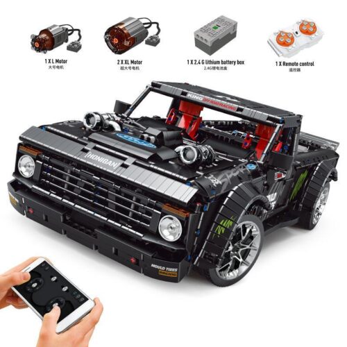 Bộ lắp ráp Mould King 13082 Ford F-150 Hoonitruck điều khiển từ xa, đồ chơi mô hình xe bán tải Ford F-150 Hoonitruck chất lượng cao cho bé trai 8 tuổi, giá tốt.