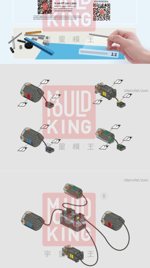 Hướng dẫn Mould King 13122 Mô hình xe ủi công trình