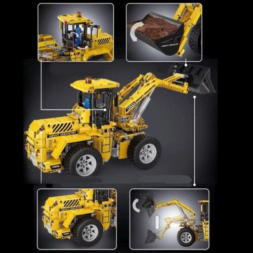 bộ lắp ráp Xe công trình hạng nặng Mould King 13122S điều khiển qua app điện thoại, 1582 chi tiết.