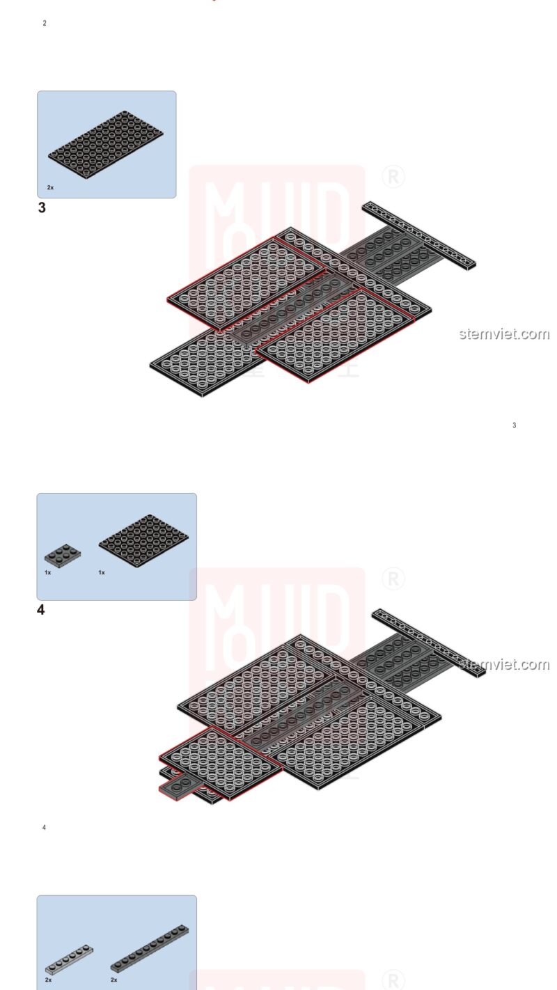 Siêu xe Porsche GT3 RS Mould King 13129 hướng dẫn lắp ráp Mould King 13129 Xe đua GT3 RS