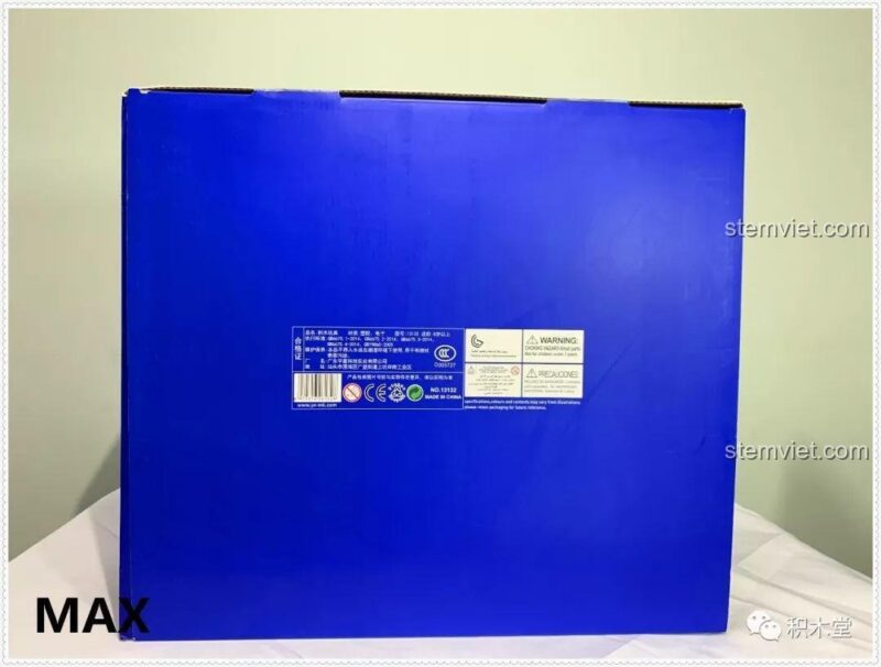Mặt sau hộp carton của bộ Lâu đài Disney 13132 với các thông tin sản phẩm và cảnh báo an toàn.