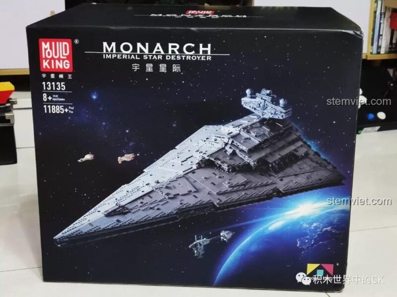 Bộ lắp ghép Mould King 13135 Tàu khu trục Ngôi sao Hoàng gia Monarch, đồ chơi lắp ráp chiến hạm huyền thoại, chất lượng đảm bảo