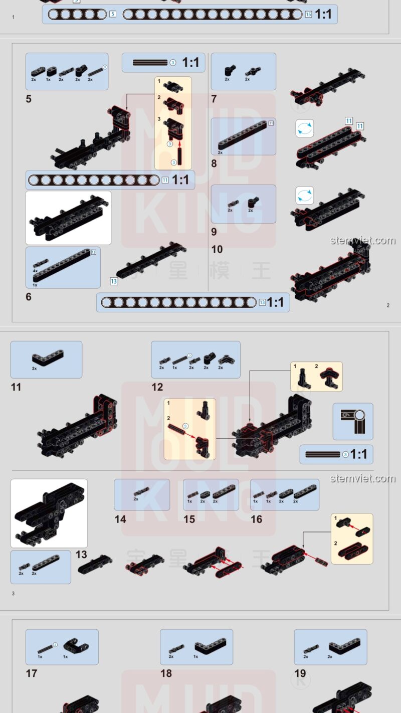 Súng HK MP5 Mould King 14001 sách lắp ghép Mould King 14001 Mô hình súng MP5