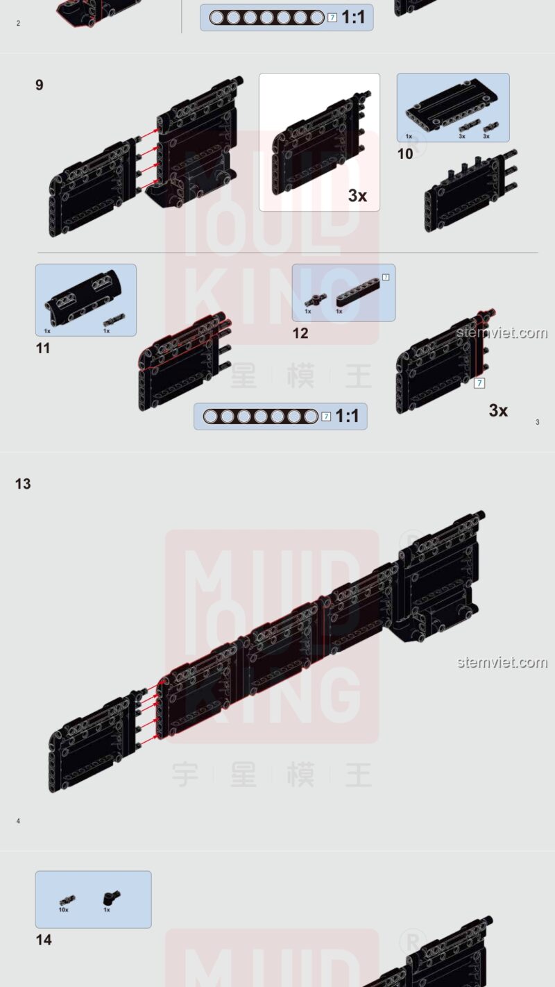 Mô hình súng trường QBZ95 Mould King 14005 Hướng dẫn lắp ráp Mould King 14005 Mô hình súng