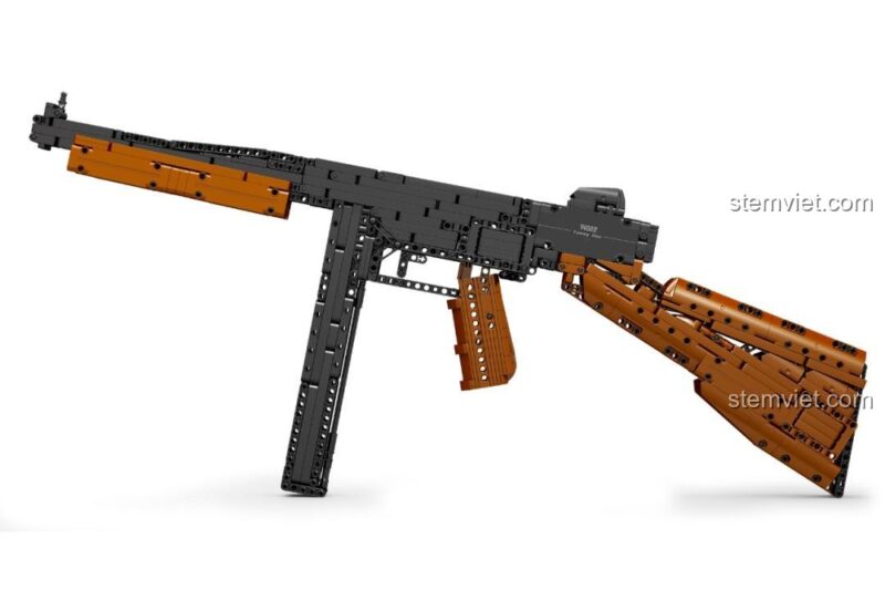 Mô hình súng Thompson 14022 với chi tiết tinh xảo, đồ chơi lắp ráp súng máy Thompson cho bé trai 14 tuổi, chất lượng cao.