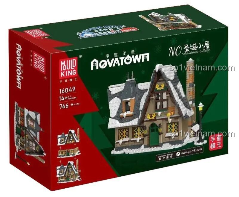Hộp đồ chơi lắp ráp Mould King 16049 Ngôi Nhà Giáng Sinh, 766 mảnh ghép, quà tặng Giáng Sinh tiết kiệm