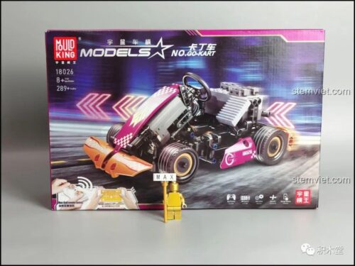 Ảnh minh họa nhân vật game KartRider, bộ đồ chơi Mould King 18026 xe kart đua điều khiển từ xa giá tốt