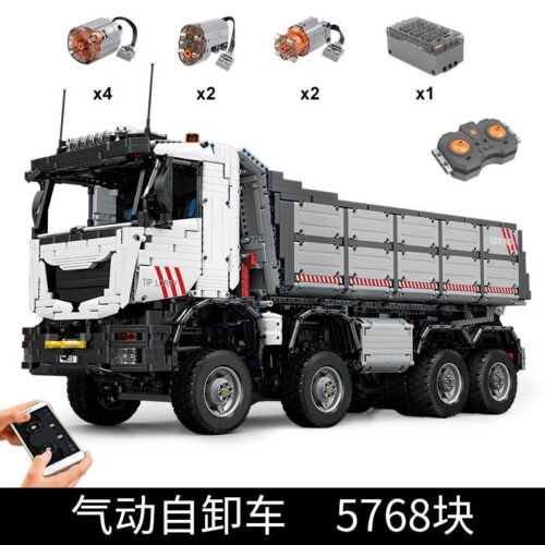 Bộ lắp ráp Xe Tải Ben 8x8 Mould King 19013 điều khiển từ xa, đồ chơi mô hình kỹ thuật cao cấp cho con trai 14 tuổi, giá tốt.