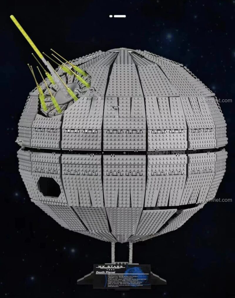 Mô hình Ngôi Sao Chết Mould King 21034 với các chi tiết bên trong, bộ xếp hình Death Star chất lượng cao, đáng tiền.