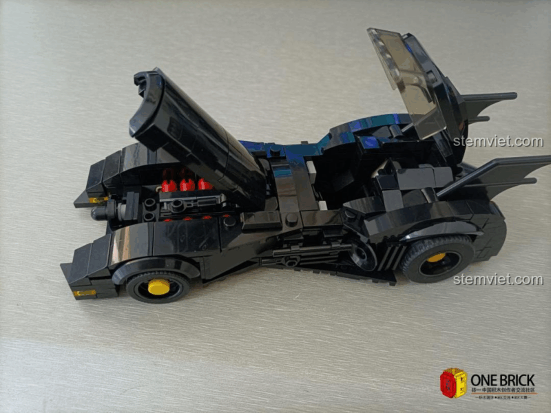 Mould King 27018 Xe Batmobile với nắp capo và buồng lái mở, đồ chơi mô hình Xe Thể Thao Dơi, bộ lắp ráp Xe Dơi