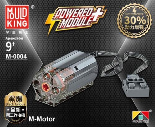Hộp sản phẩm phụ kiện lắp ráp Động cơ M-Motor Mould King M-0004 Black Furious, tăng 30% sức mạnh, dành cho bé trai 9 tuổi.