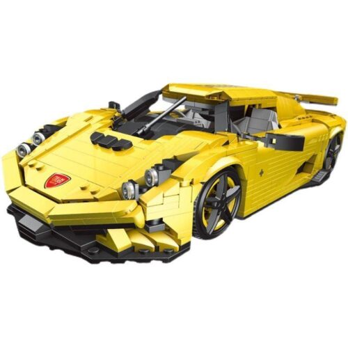 MouldKing 10018 Koenigsegg Regera bộ lắp ghép xe hơi màu vàng