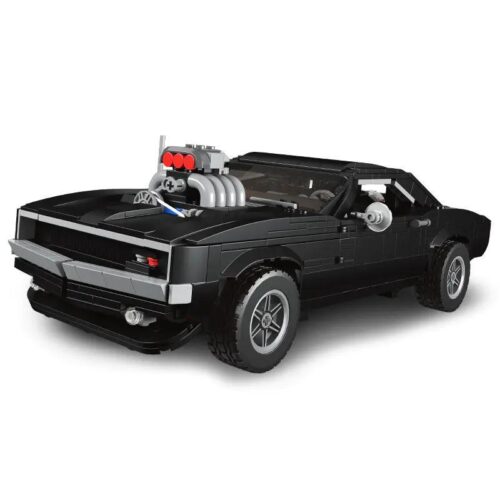 Mô hình xe Dodge Charger màu đen MouldKing 10028, bộ đồ chơi lắp ghép xe cơ bắp Mỹ, 1439 chi tiết, phù hợp cho bé trai 14 tuổi