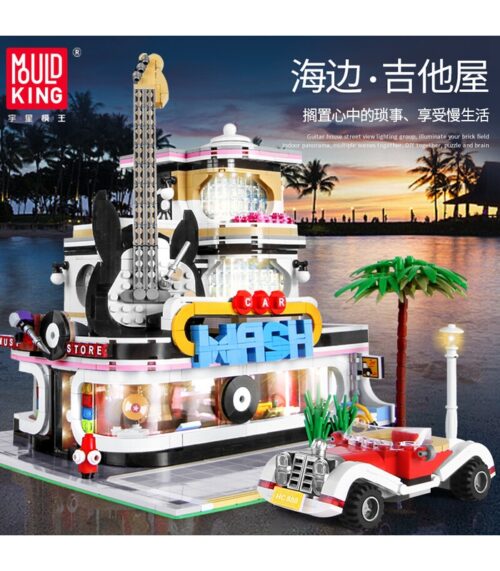 MouldKing 16002 Cửa hàng Guitar Bộ lắp ghép Tương thích LEGO® 2168 chi tiết