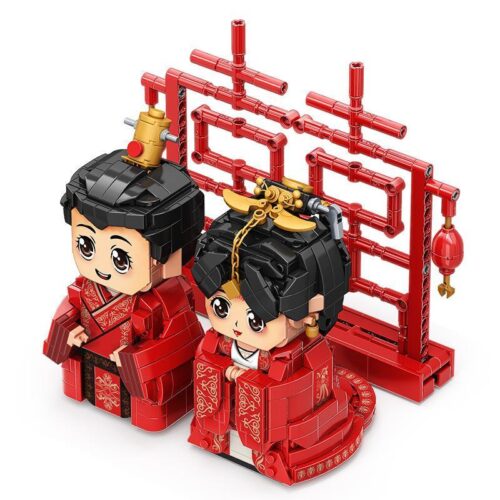 Bộ lắp ghép Cặp đôi cưới hỏi Moyu Block MY83016, mô hình cô dâu chú rể phong cách Trung Hoa, phù hợp cho bé trai và bé gái 6 tuổi trở lên, món quà ý nghĩa.