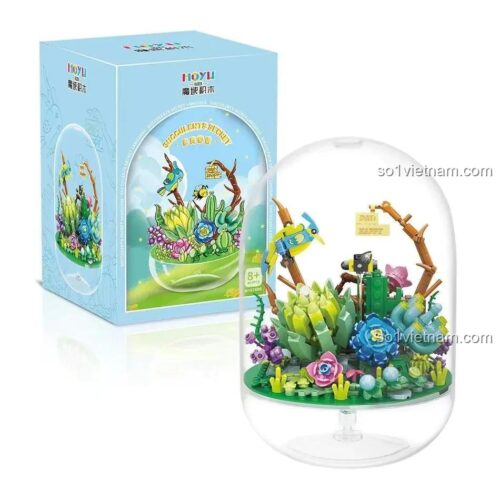 Mô hình chậu cây mọng nước Flower Elf Moyu Block MY87005