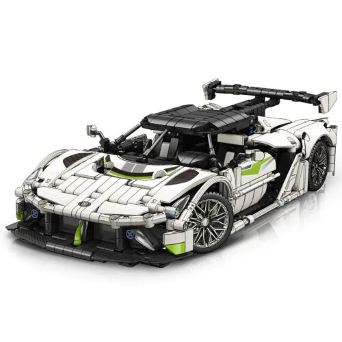 Siêu xe Koenigsegg Jesko MOYU BLOCK MY88319 màu trắng, đen, xanh lá, đồ chơi lắp ráp xe thể thao điều khiển từ xa cho bé 8 tuổi