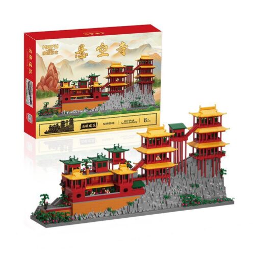 Bộ đồ chơi Chùa Treo Huyền Không Tự Moyu Block MY92018 6183 mảnh ghép, mô hình kiến trúc cổ Trung Hoa, phù hợp cho bé 8 tuổi trở lên, giá tốt