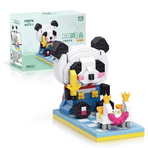 Bộ đồ chơi MOYU BLOCK MY93015 Mô hình Gấu trúc Hoàng tử - Giá đỡ điện thoại, phù hợp cho bé trai và bé gái 8 tuổi, giúp phát triển trí tuệ, giá tốt.