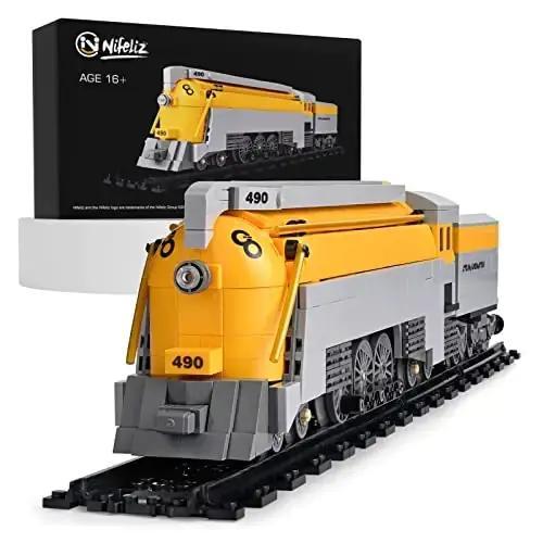 Mô hình tàu hơi nước Nifeliz NF10179 Chesapeake & Ohio No. 490 màu vàng xám, 808 chi tiết, độ tuổi 16+