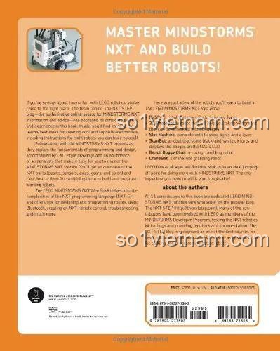 Sách lập trình robot LEGO MINDSTORMS NXT No Starch Press ISBN9781593271503, hướng dẫn xây dựng 8 robot, phát triển tư duy sáng tạo cho trẻ 10 tuổi, giá rẻ.