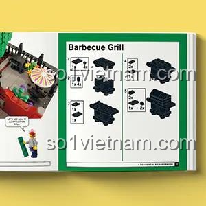 Sách lắp ghép No Starch Press ISBN9781593275716, trang hướng dẫn lắp ráp mô hình Barbecue Grill chi tiết, giúp bé trai 10 tuổi phát triển tư duy, giá tiết kiệm