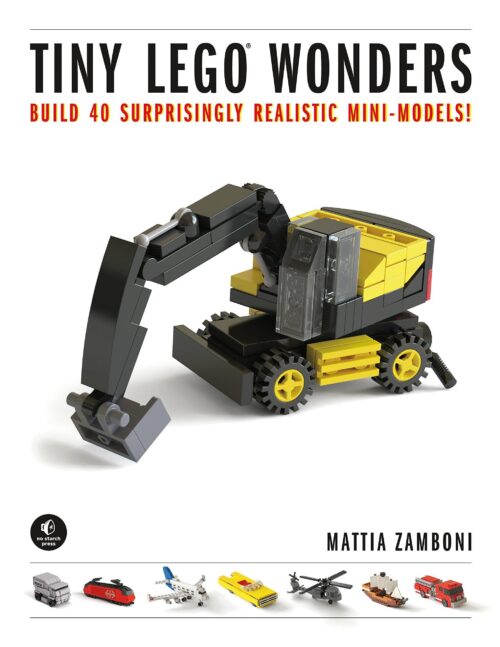 Bìa sách Tiny LEGO Wonders ISBN9781593277352, hướng dẫn lắp 42 mô hình mini, quà tặng sáng tạo cho con trai 10 tuổi.