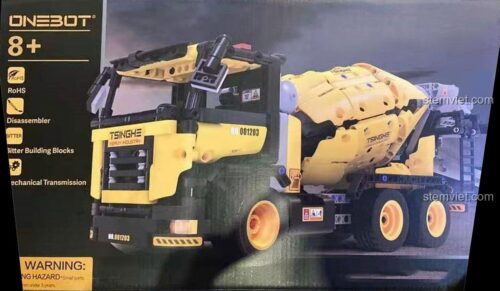 Hộp đồ chơi mô hình Xe công trình ONEBOT 001203 màu vàng, bộ lắp ráp xe tải trộn bê tông 958 chi tiết, phù hợp bé trai 6 tuổi, giá hời.