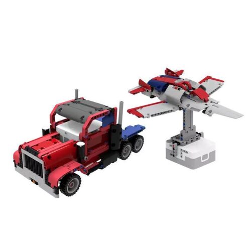 Bộ lắp ráp Nezha Transformers ONEBOT OBTFS27AIQI mô hình biến hình xe tải và máy bay chiến đấu, đồ chơi lắp ghép sáng tạo cho bé trai 10 tuổi.