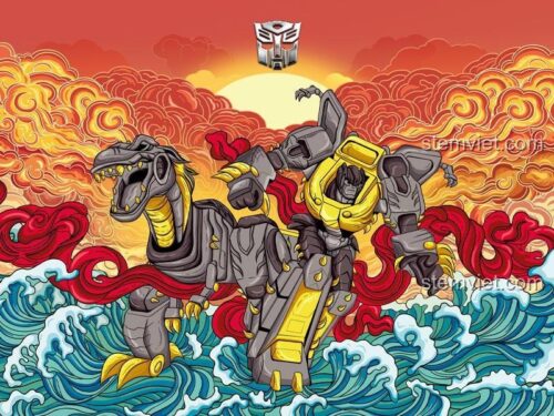 đồ chơi xây dựng Mô hình Grimlock Transformers và bộ lắp ghép Grimlock Khủng long Robot, bộ lắp ghép sáng tạo cho bé trai 6 tuổi, giá tiết kiệm.