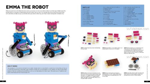 Sách sáng tạo STEM Page Street Publishing hướng dẫn lắp robot Emma, chi tiết từng bước, rèn luyện tư duy logic cho trẻ con trai, con gái 8 tuổi