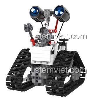 Đồ chơi mô hình Robot Lập Trình PANGU PG-13011 Robot Lập Trình Điều Khiển Wall-E màu trắng xám, bộ đồ chơi thông minh cho bé trai 8 tuổi