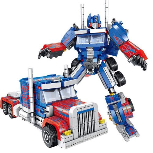 Mô hình đồ chơi lắp ráp Robot Optimus Prime Panlos Brick 621018 và dạng xe tải biến hình, dành cho bé trai 6 tuổi, giá rẻ.