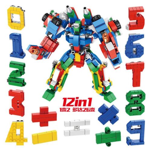 Bộ lắp ráp Robot Chữ Số Panlos Brick 633021. Đồ chơi giáo dục cho bé trai 6 tuổi, giúp bé học toán vui nhộn, giá rẻ.