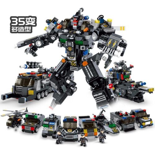 Bộ lắp ghép Panlos Brick 633060 Xe Bọc Thép Đa Năng 35 Kiểu Biến Hình, đồ chơi lắp ráp cho bé trai 6 tuổi, chất lượng cao, giá tốt.