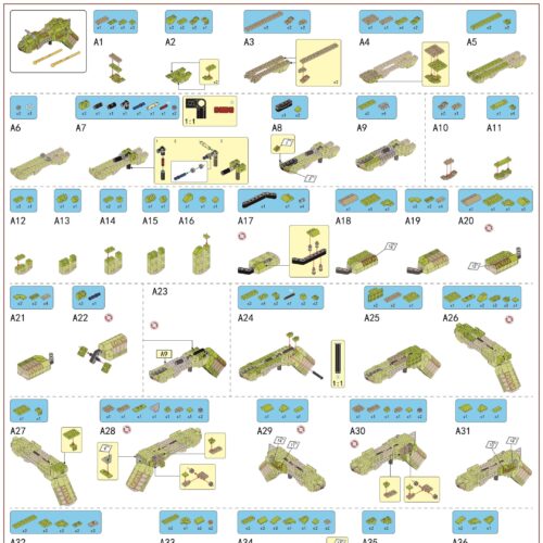 Súng Lắp Ráp Biến Hình Khủng Long 2 trong 1 Panlos Brick 633104 Hướng dẫn lắp ráp Súng Lục Khủng Long Ba Sừng