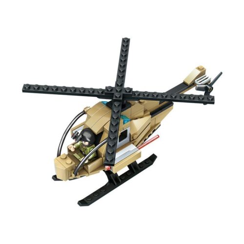 Bộ lắp ghép Máy bay trực thăng quân sự Panlos Brick 635004, đồ chơi lắp ráp trực thăng phản khủng bố cho bé trai 6 tuổi, giá tốt.