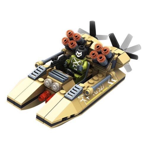 Bộ lắp ghép Tàu Đệm Khí Chống Khủng Bố Panlos Brick 635005 với minifigure lính đặc nhiệm, thiết kế quân sự chân thực, phù hợp cho bé trai 6 tuổi, giá tốt.
