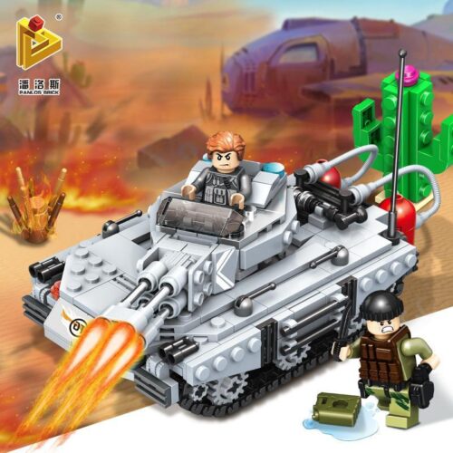Bộ lắp ráp Panlos Brick 635013 Xe Tăng Phun Lửa Chống Khủng Bố, đồ chơi mô hình quân sự cho bé trai 6 tuổi, giá tốt