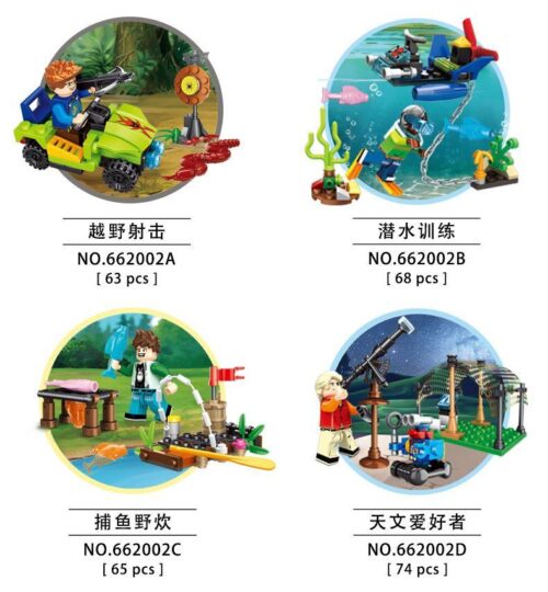 Bộ đồ chơi cắm trại mùa hè Panlos Brick 662002 cho bé trai 6 tuổi, bộ lắp ghép hoạt động dã ngoại giá tốt, đồ chơi lắp ráp trại hè thành phố đa năng.