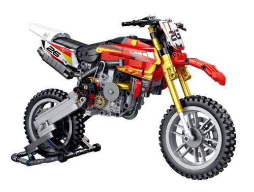 Hộp đồ chơi xếp hình Panlos Brick 672005 mô tô địa hình Yamaha YZ450 với 735 chi tiết.