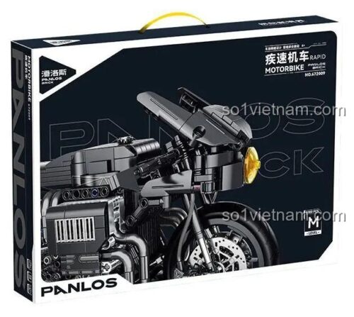 Ảnh cận cảnh bộ lắp ráp Mô tô Người Dơi Panlos Brick 672009, một mô hình Technic chi tiết dành cho con trai 18 tuổi, giá tốt.