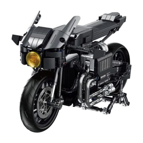 Hình ảnh hộp sản phẩm đồ chơi mô hình Batcycle Panlos Brick 672009, với 1080 chi tiết, là lựa chọn tiết kiệm so với LEGO®.