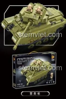 Đồ chơi mô hình Xe tăng chiến đấu Centurion Panlos Brick 676008 Xe tăng chiến đấu chủ lực Centurion, bộ lắp ráp chất lượng cao cho bé trai.