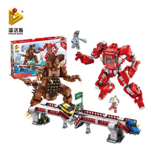 Bộ lắp ráp Panlos Brick 690006 Ultraman Đại Chiến Quái Thú Gomora, đồ chơi xếp hình cho bé trai 6 tuổi giá rẻ.