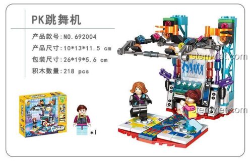 Mô hình máy nhảy Panlos Brick 692004 với kích thước chi tiết, thể hiện thiết kế sống động và 2 minifigures, đồ chơi lắp ráp chất lượng tốt.