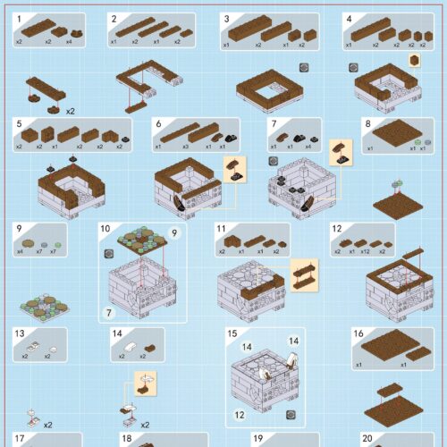 Bộ Lắp Ráp Hoa Cây Mọng Nước 8 Kiểu PanlosBrick 655011 hướng dẫn lắp ghép PanlosBrick 655011 Bộ sưu tập hoa PDF gốc chất lượng cao