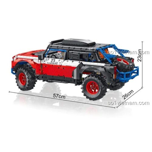 Kích thước mô hình Ford Bronco Xe Địa Hình PanlosBrick 673101: dài 57cm, rộng 26cm, cao 23cm. Bộ lắp ghép Ford Bronco 101 chi tiết cao, phù hợp bé trai 12 tuổi.