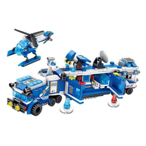 Bộ lắp ghép PanlosBrick 681001A Xe Chỉ Huy Cảnh Sát Di Động 8 Trong 1, đồ chơi lắp ráp PanlosBrick chất lượng cao cho bé trai 6 tuổi, giá tốt.