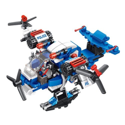 Bộ lắp ghép Máy bay tuần tra cảnh sát PanlosBrick 681008G, đồ chơi lắp ráp cảnh sát cho bé trai 6 tuổi, phát triển tư duy, giá tốt.